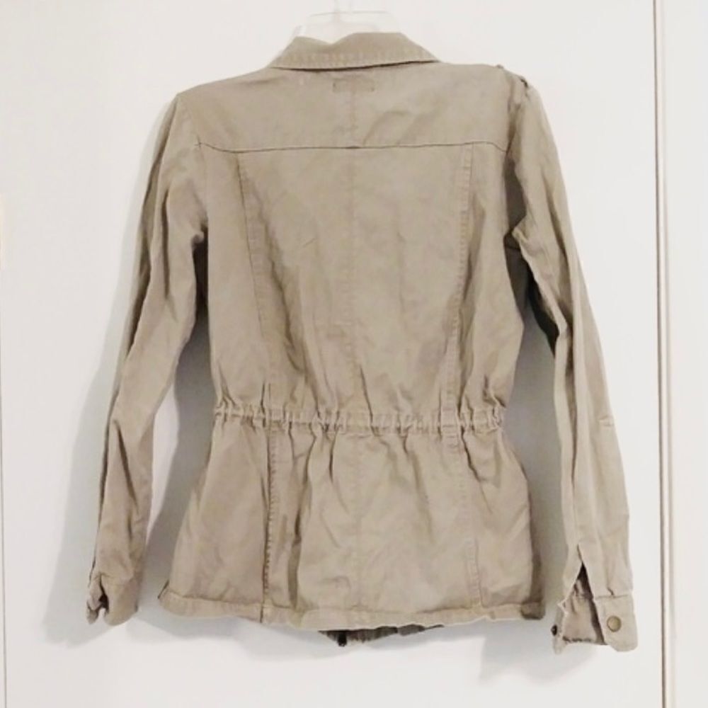 Red Snap Tan Zip Up Field Utility Jacket - Picture 2 of 5